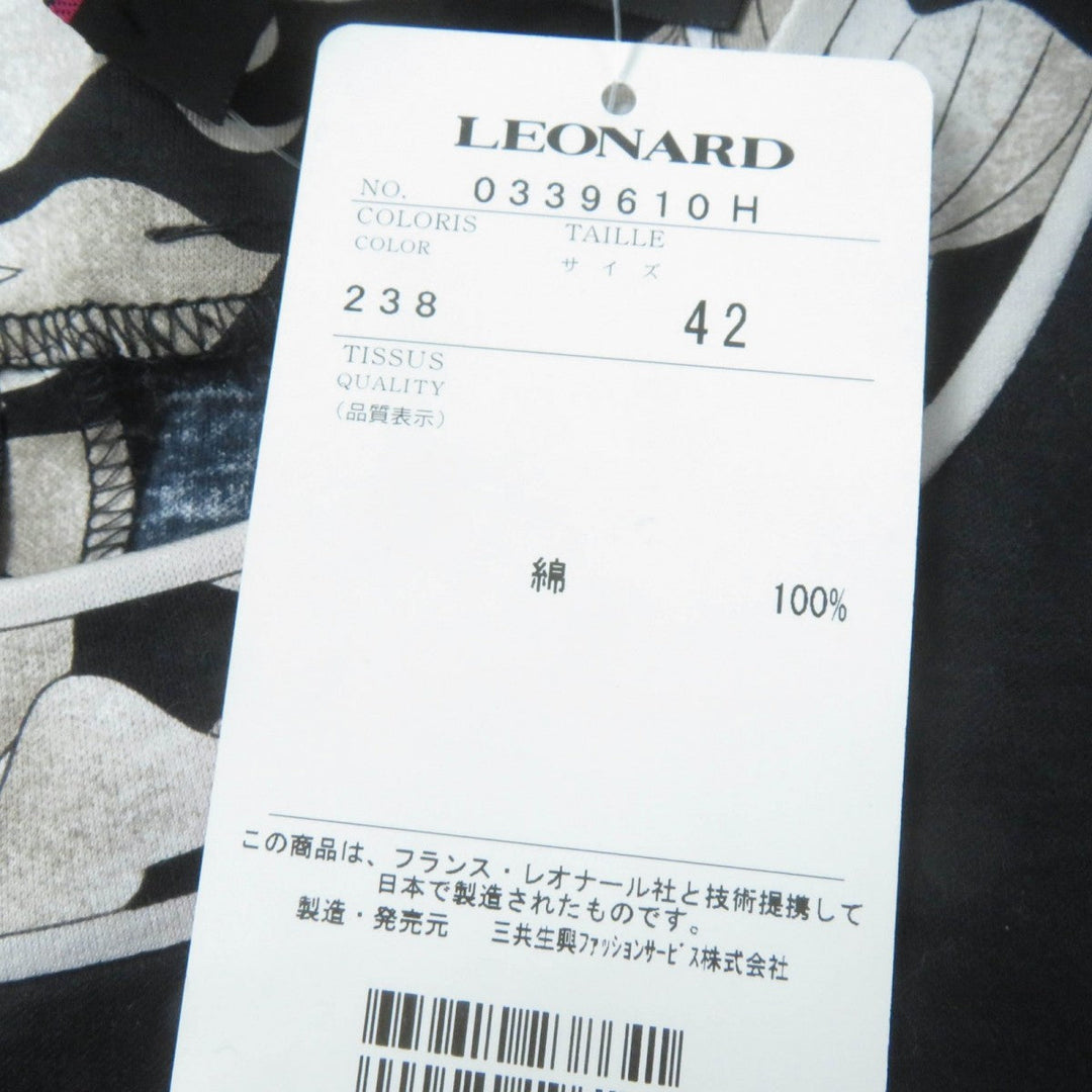 LEONARD FASHION Short sleeve T-shirt cotton black 42