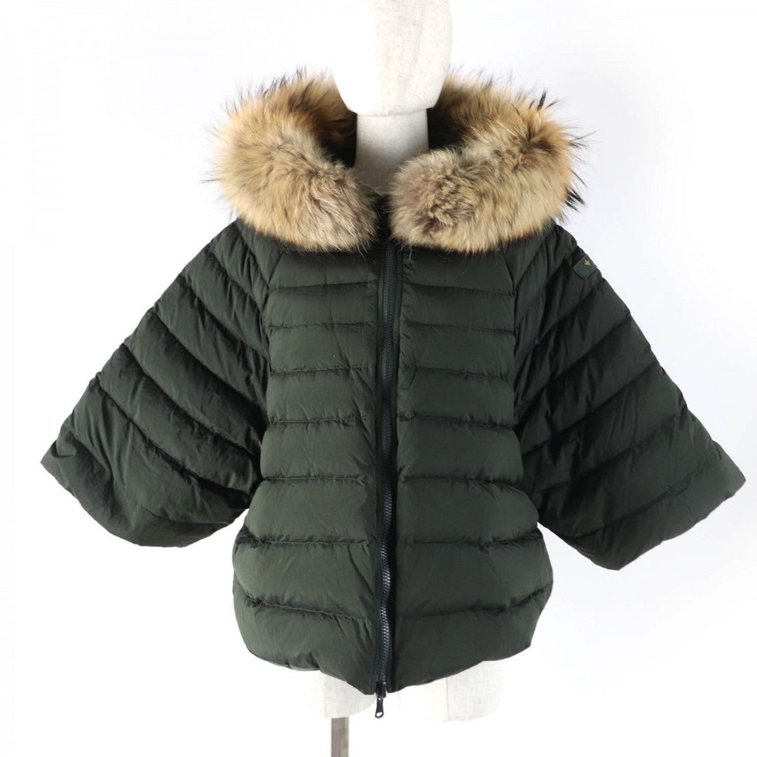 TATRAS Down jacket LTA20A4692 Main: 100% nylon, Filling: 90% down, Filling: 10% feather, Lining: 100% nylon, Fur: raccoon khaki MALE Women Used Authentic