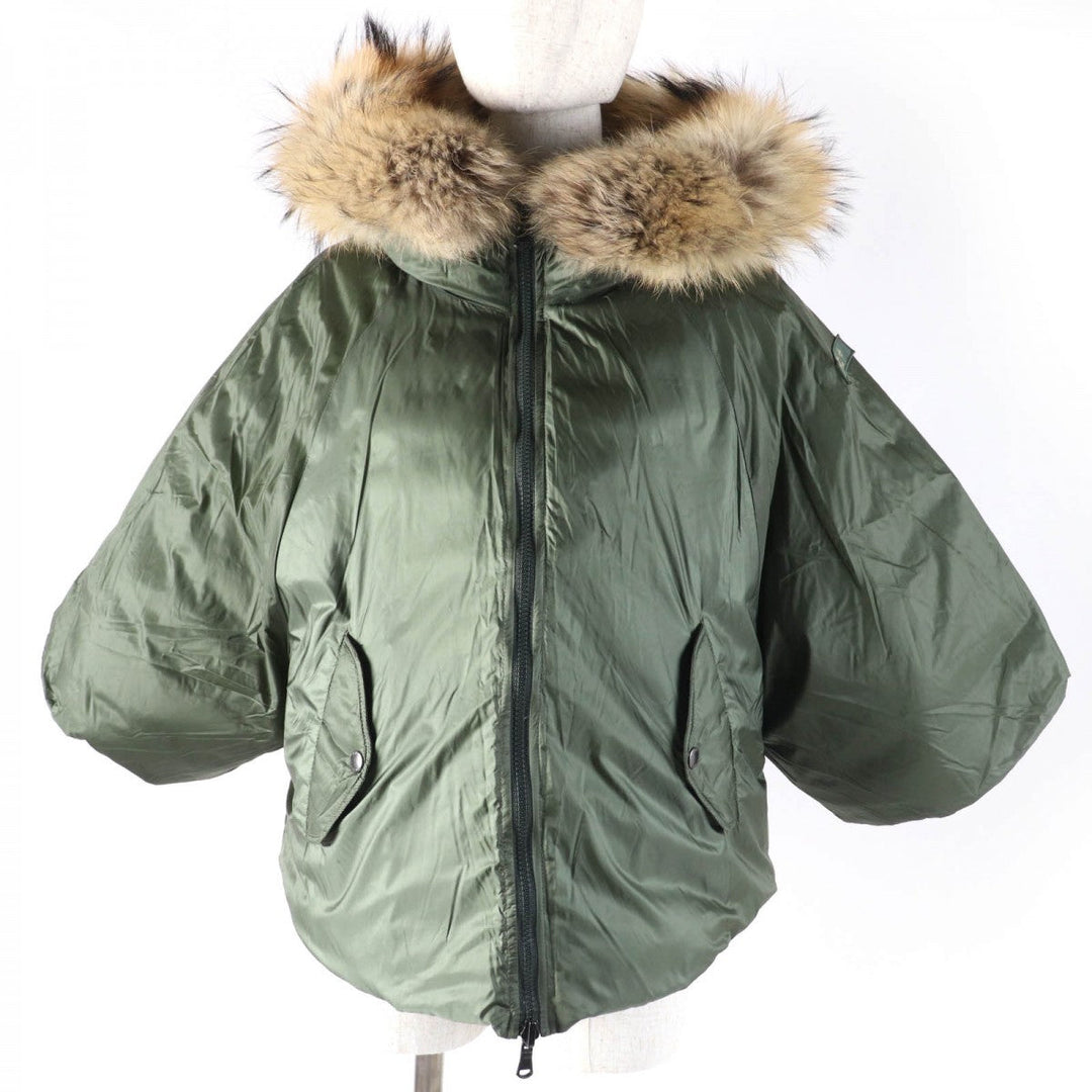 TATRAS Down jacket LTA20A4692 Main: 100% nylon, Filling: 90% down, Filling: 10% feather, Lining: 100% nylon, Fur: raccoon khaki MALE Women Used Authentic