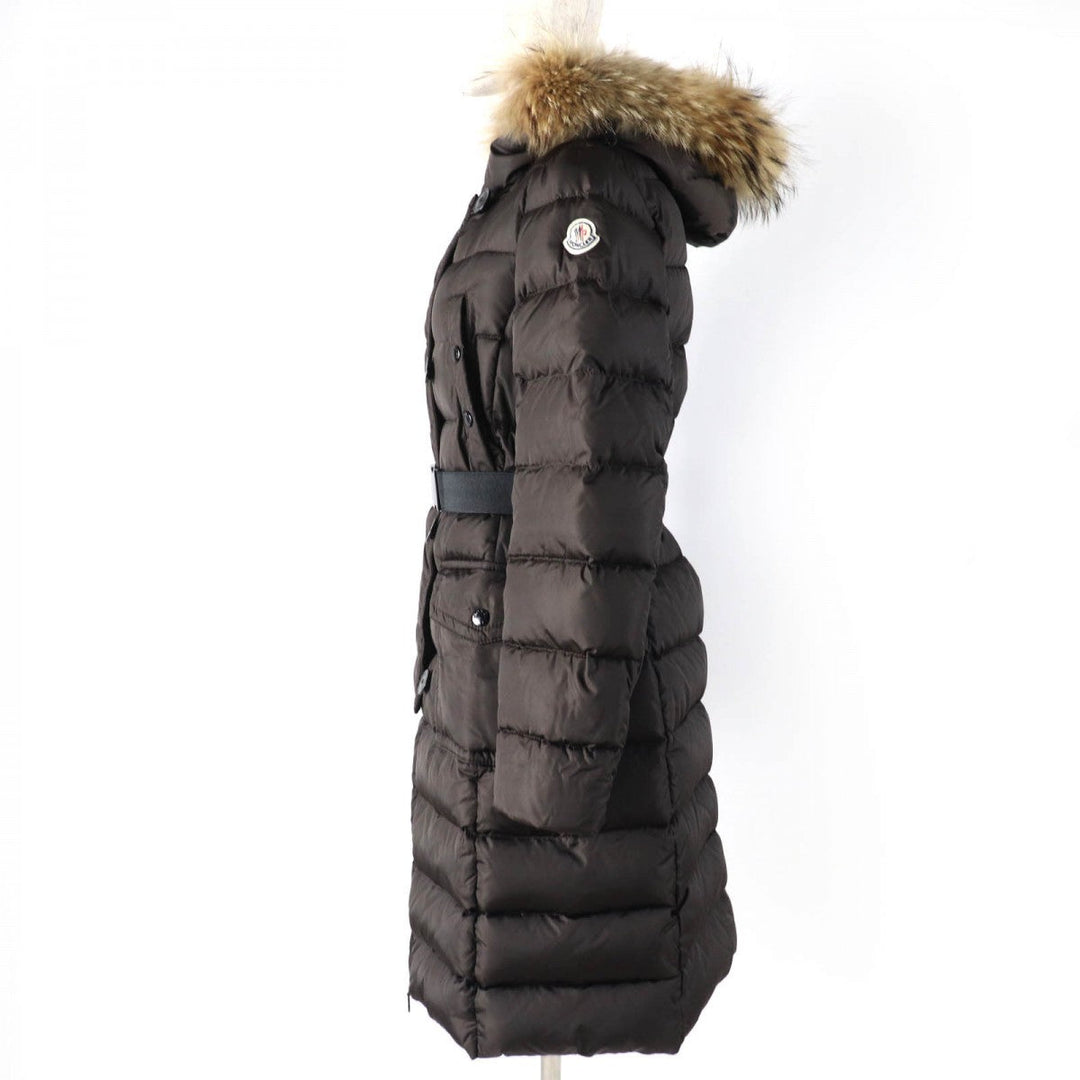 MONCLER down coat Main: 100% nylon, Lining: 90% down, Lining: 10% feather Brown GENEVRIER Women 1 Used Authentic