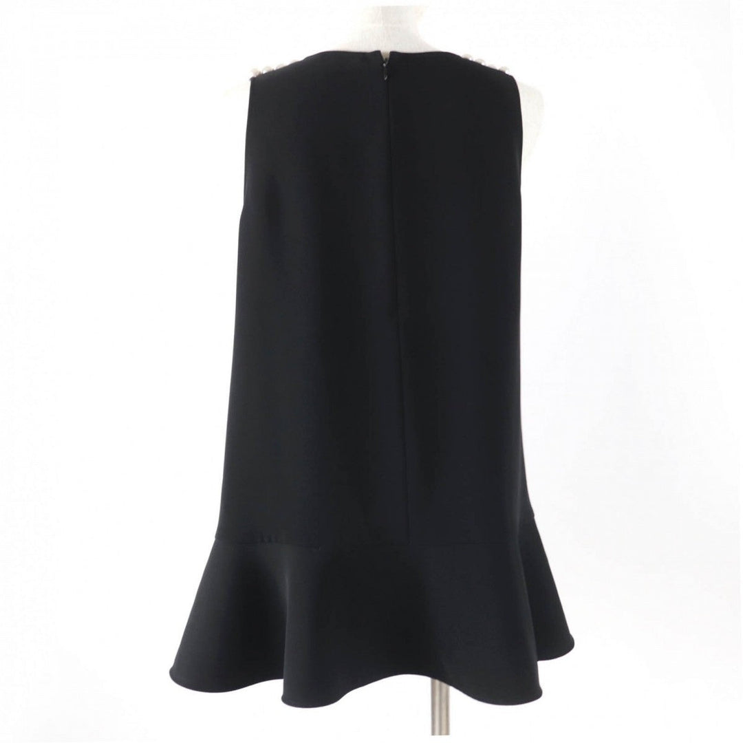 YOKO CHAN blouse YCB-219-127 Main: 100% polyester, Part: 100% cupra black Women 38 Used Authentic