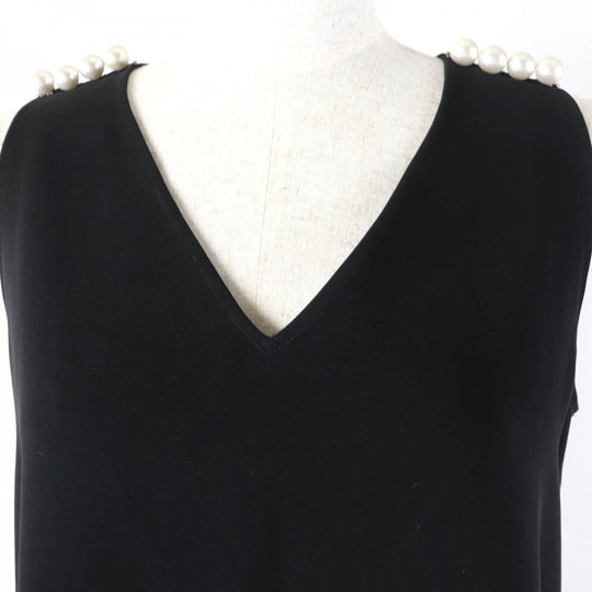 YOKO CHAN blouse YCB-219-127 Main: 100% polyester, Part: 100% cupra black Women 38 Used Authentic