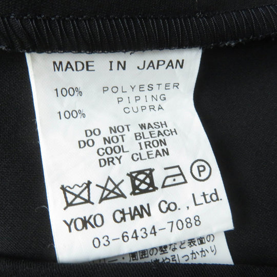 YOKO CHAN blouse YCB-219-127 Main: 100% polyester, Part: 100% cupra black Women 38 Used Authentic