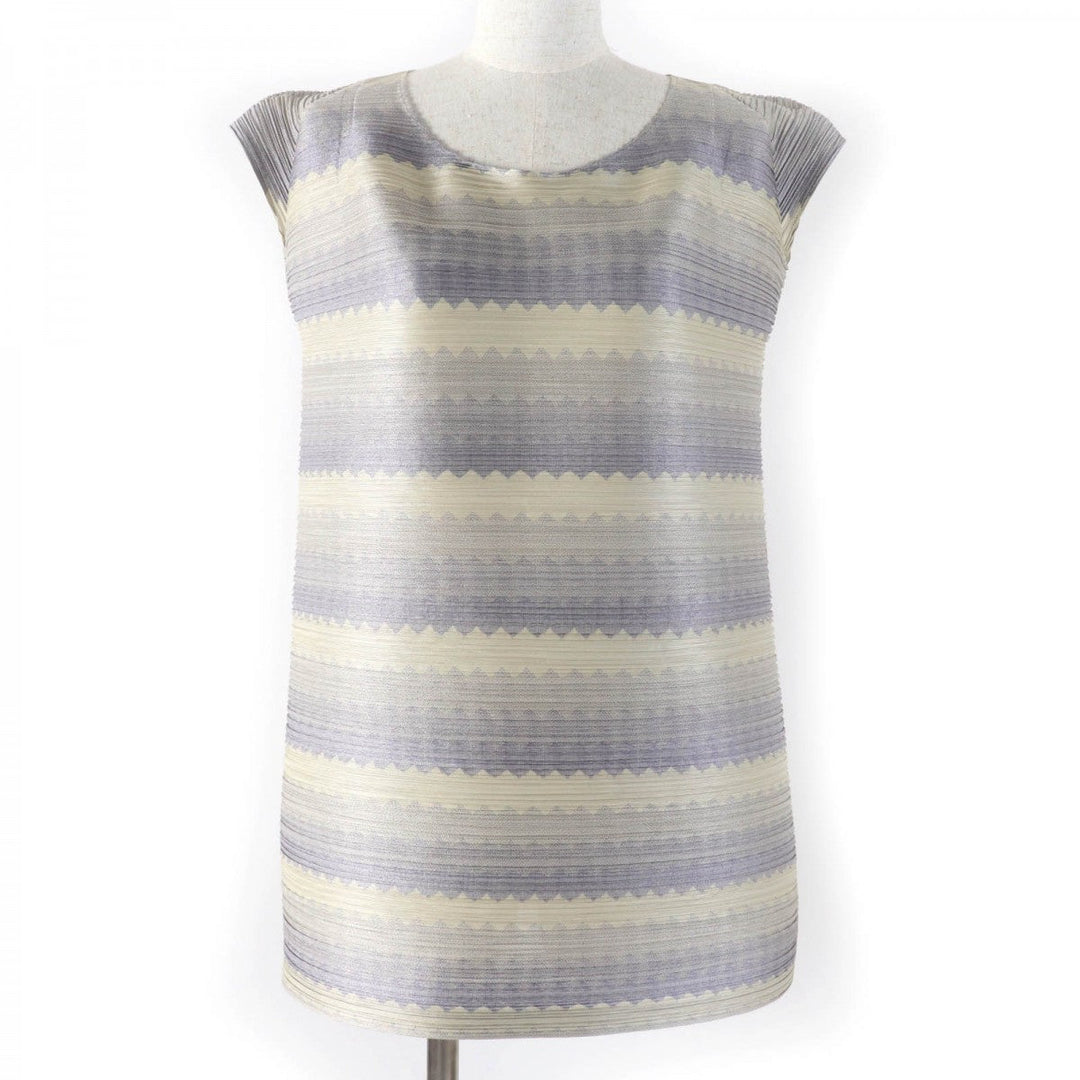 PLEATS PLEASE Cut PP33-JT654 polyester Blue Beige type 3