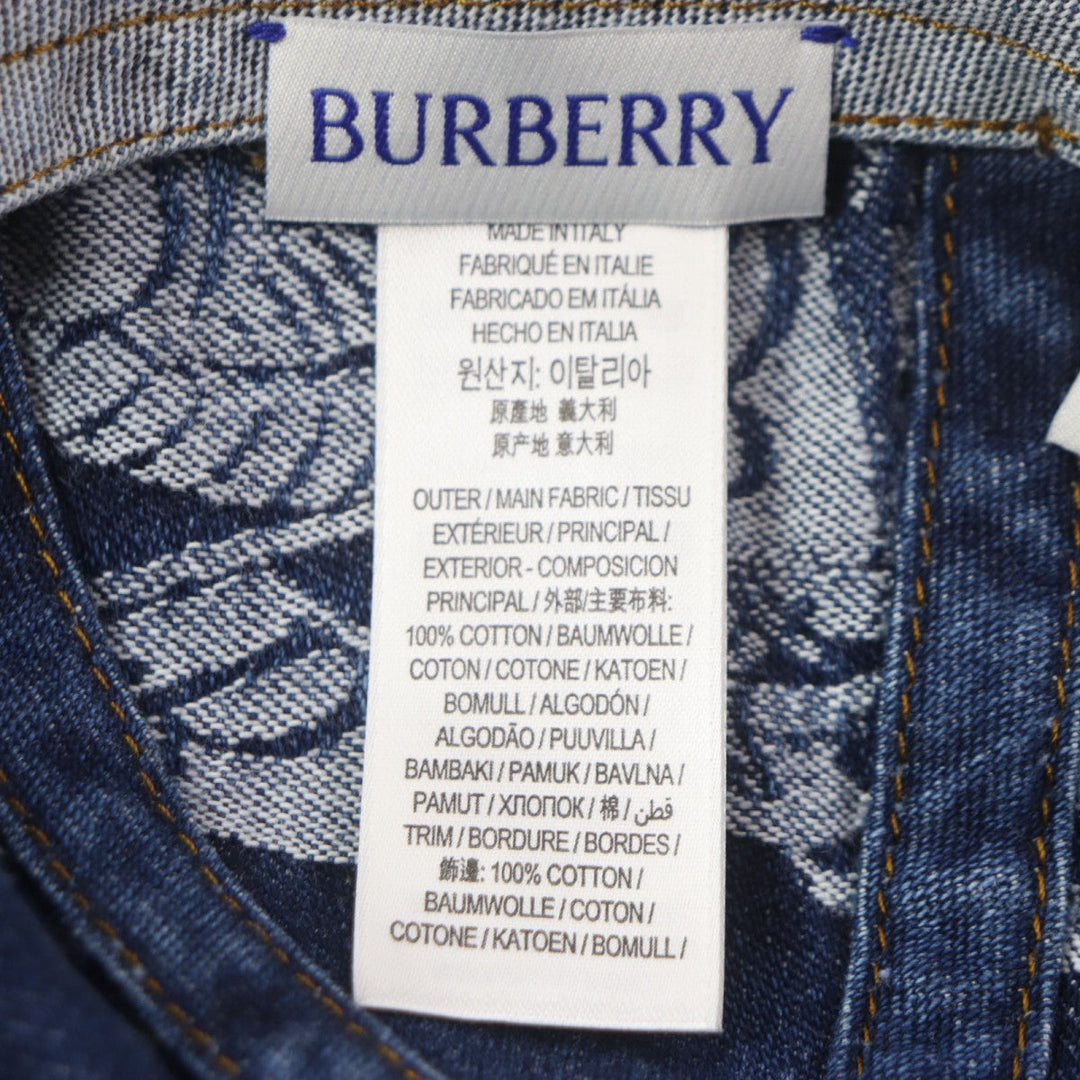 BURBERRY cap 8085749 cotton Indigo mens XS Used Authentic