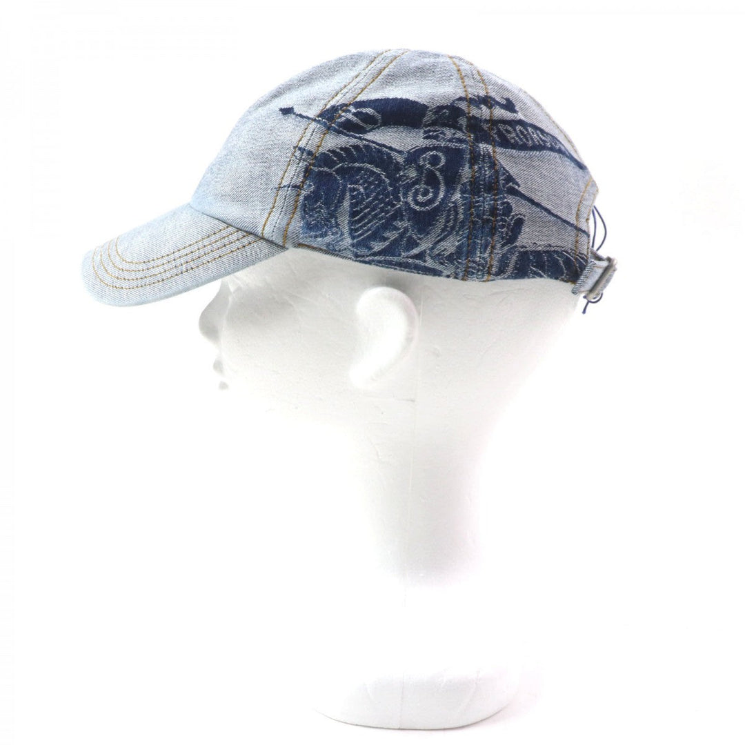 BURBERRY cap 8085749 cotton Indigo mens XS Used Authentic