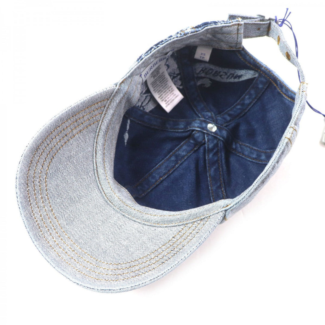 BURBERRY cap 8085749 cotton Indigo mens XS Used Authentic