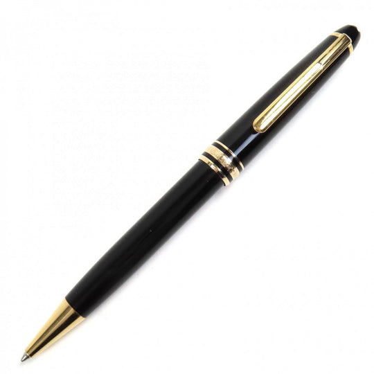 MONTBLANC Ballpoint pen Resin, Gold Plated black Meisterstck Classic mens Used Authentic