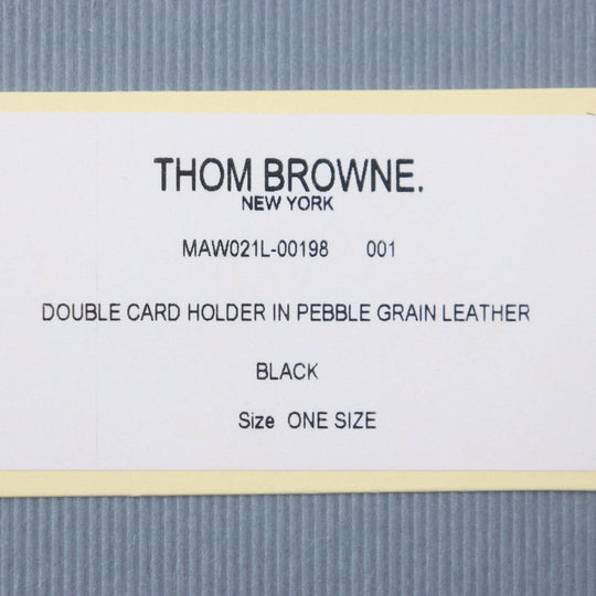THOM BROWNE Pass case MAW021L-00198 Main: Pebble grain leather black Double Card Holder mens Used Authentic