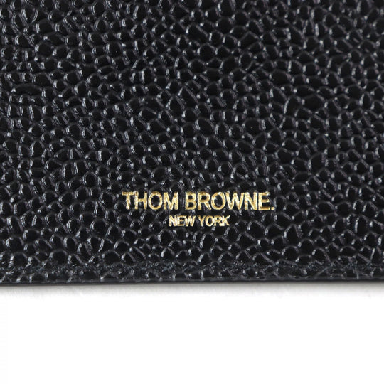 THOM BROWNE Pass case MAW021L-00198 Main: Pebble grain leather black Double Card Holder mens Used Authentic