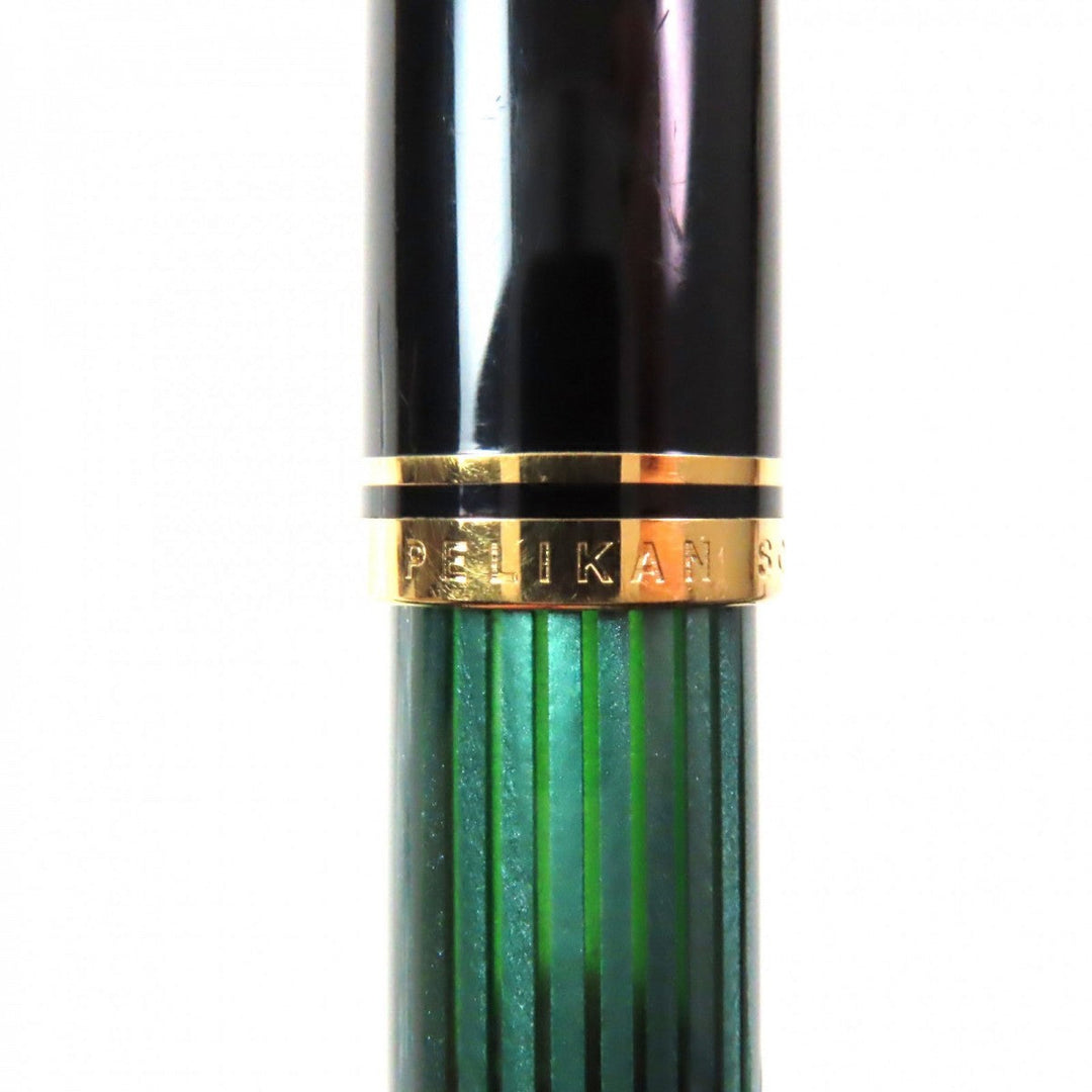 PERIKAN fountain pen M600 Pen point: 14K Green Black Gold Sovereign mens Used Authentic