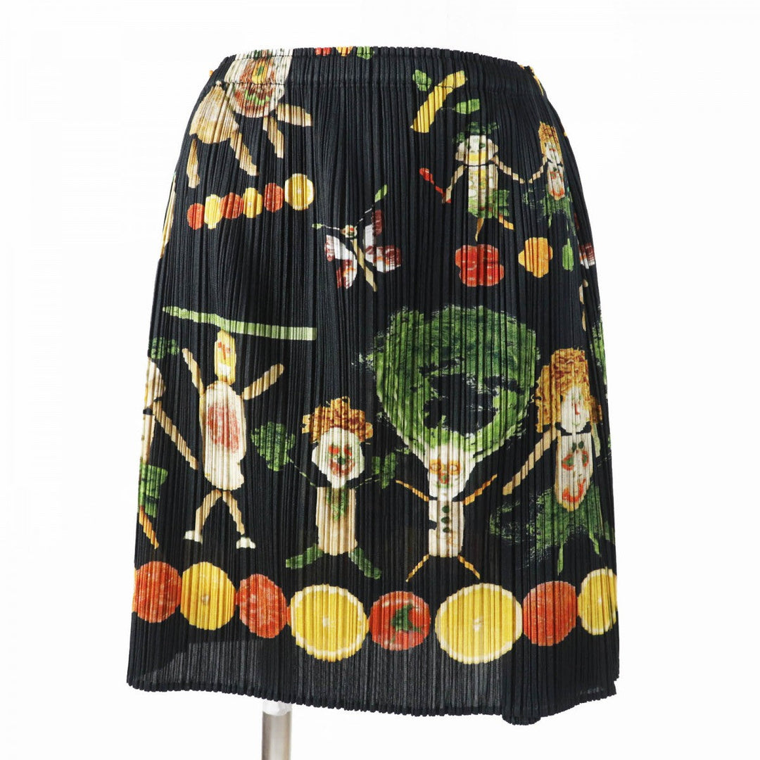 PLEATS PLEASE skirt PP41-JG654 Main: 100% polyester black multi Women F Used Authentic
