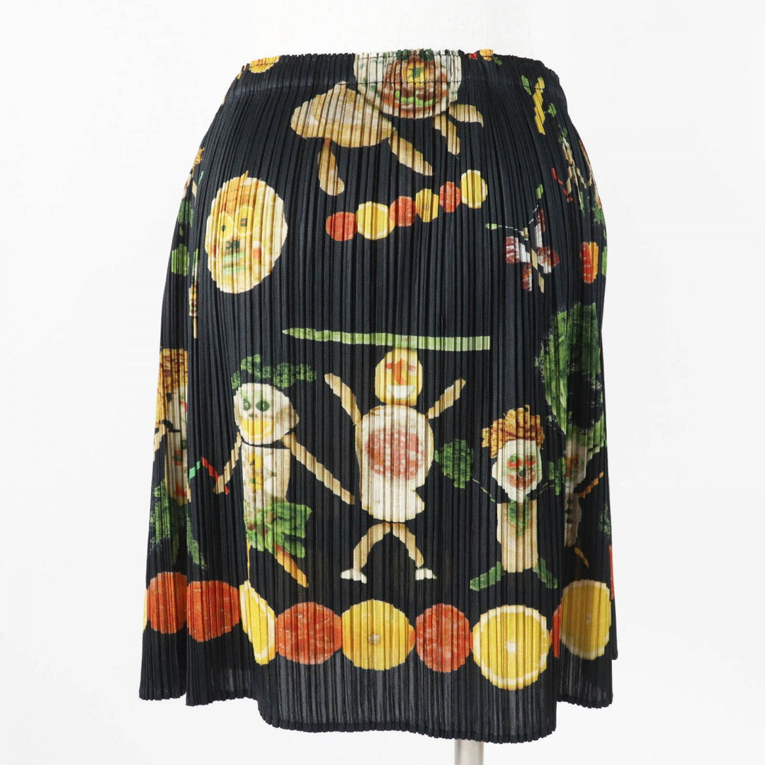 PLEATS PLEASE skirt PP41-JG654 Main: 100% polyester black multi Women F Used Authentic
