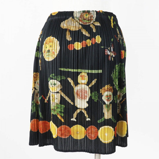 PLEATS PLEASE skirt PP41-JG654 Main: 100% polyester black multi Women F Used Authentic