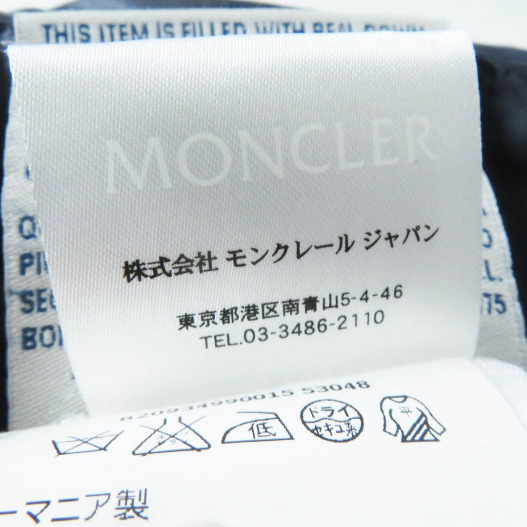 MONCLER down coat Main: 100% nylon, Lining: 100% nylon, Filling: 90% down, Filling: 10% feather, Fur: raccoon Navy HERMIFUR Women 00 Used Authentic