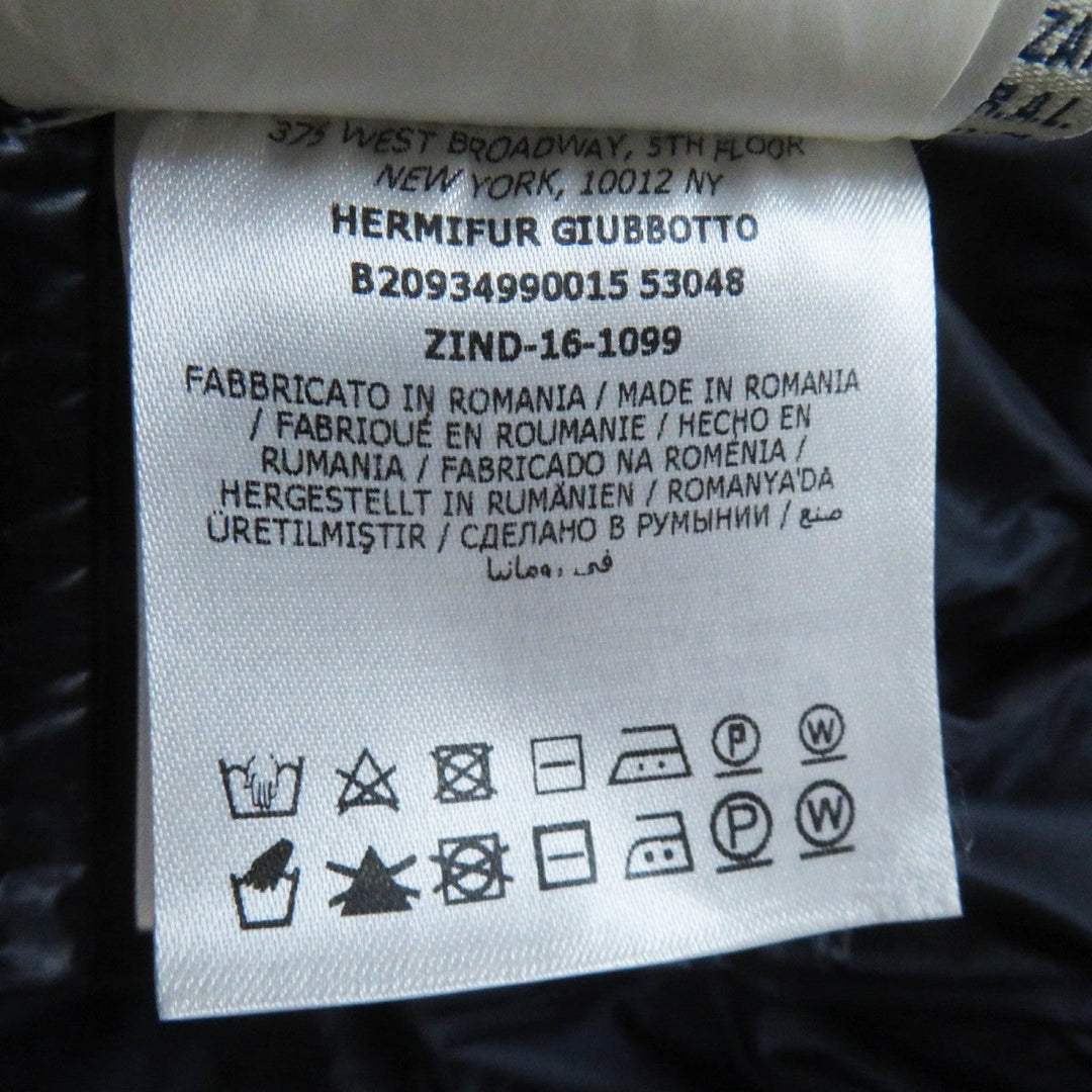 MONCLER down coat Main: 100% nylon, Lining: 100% nylon, Filling: 90% down, Filling: 10% feather, Fur: raccoon Navy HERMIFUR Women 00 Used Authentic