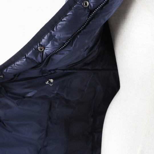 MONCLER down coat Main: 100% nylon, Lining: 100% nylon, Filling: 90% down, Filling: 10% feather, Fur: raccoon Navy HERMIFUR Women 00 Used Authentic