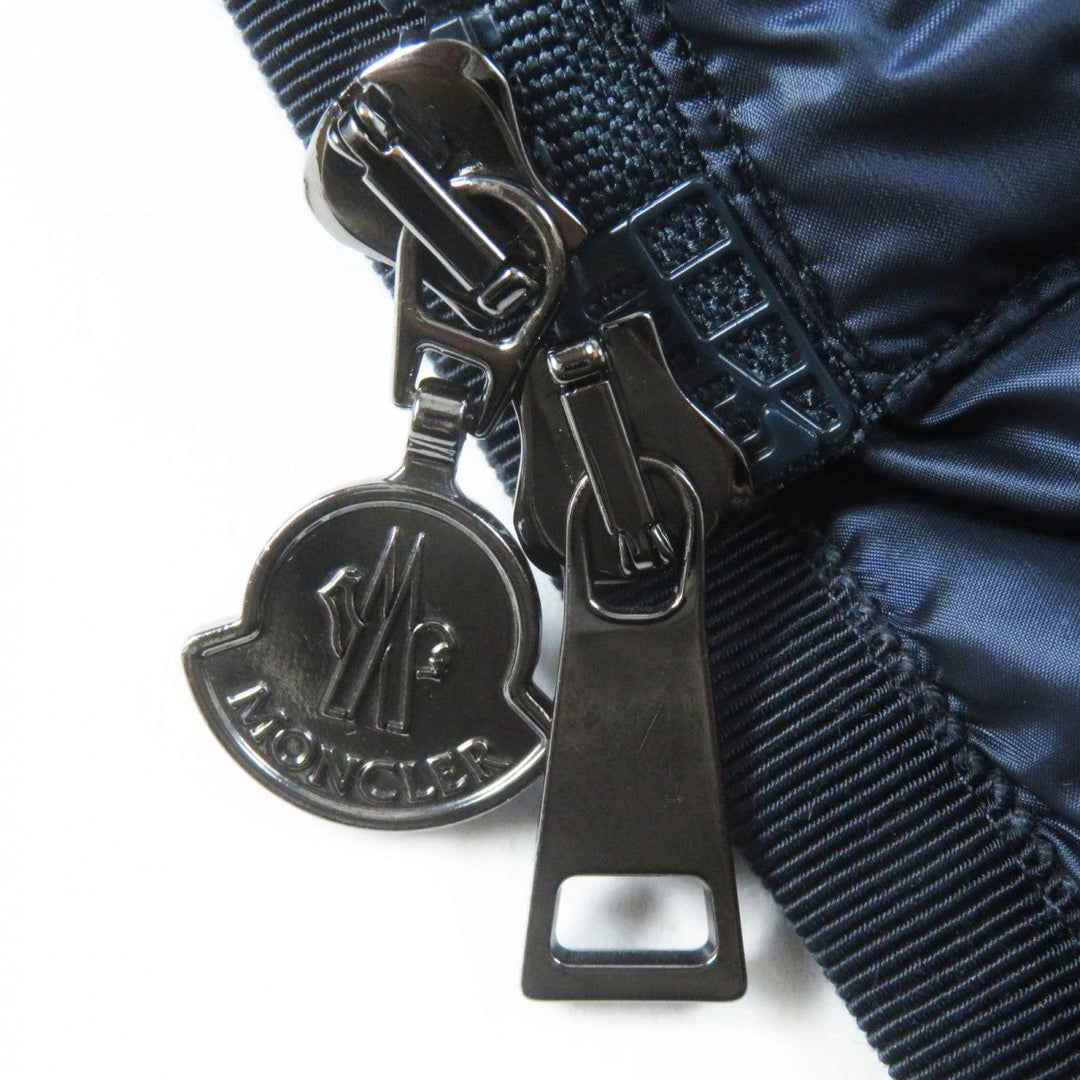 MONCLER down coat Main: 100% nylon, Lining: 100% nylon, Filling: 90% down, Filling: 10% feather, Fur: raccoon Navy HERMIFUR Women 00 Used Authentic