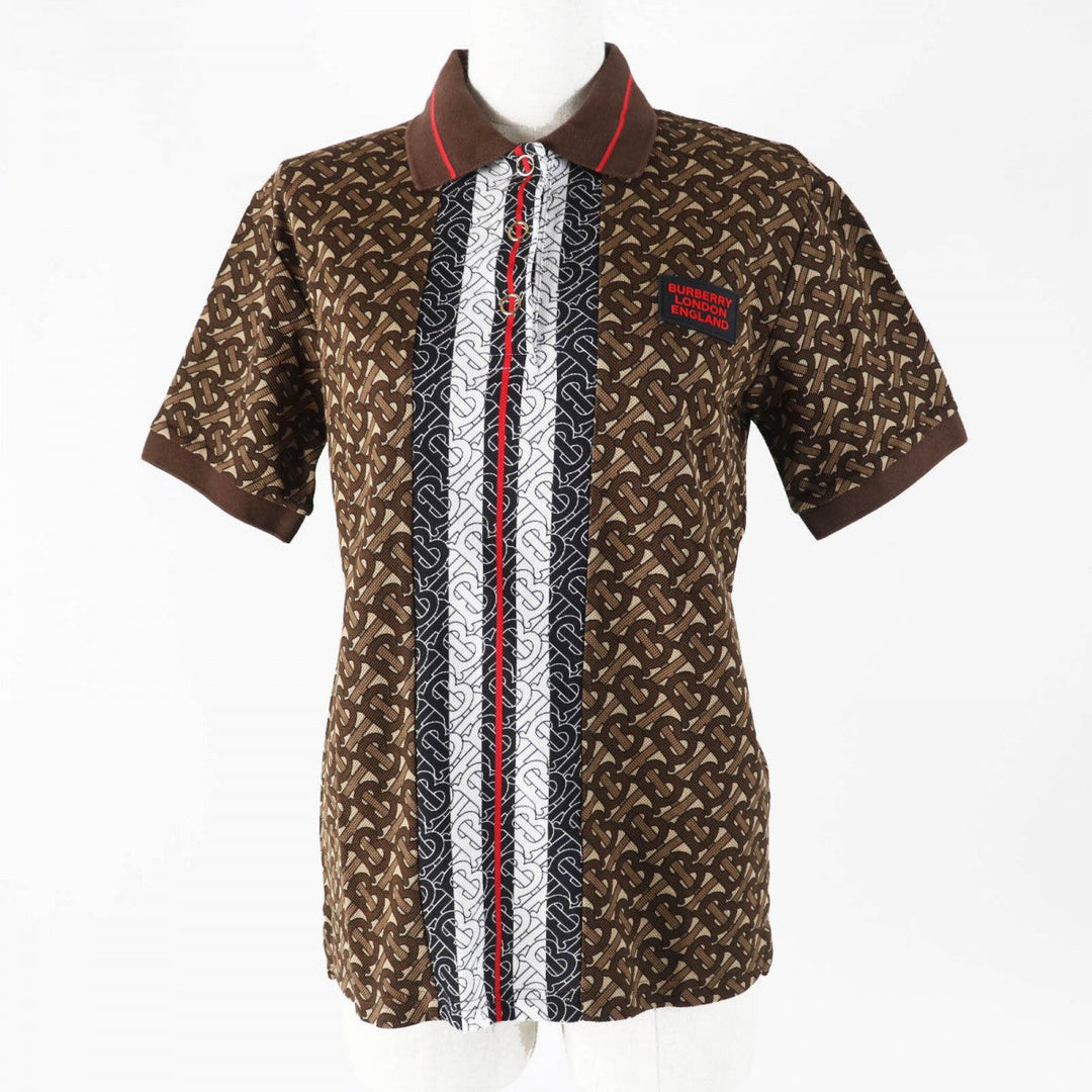 BURBERRY Short sleeve polo shirt 8018544 Main: 100% cotton, Part: 96% cotton, Part: 3% nylon, Part: 1% polyurethane, Part: 100% cotton Brown Women XXS Used Authentic