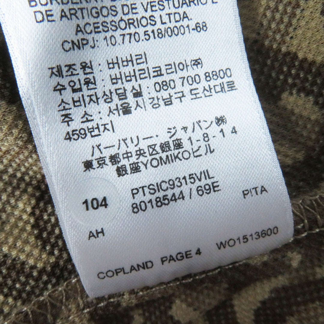 BURBERRY Short sleeve polo shirt 8018544 Main: 100% cotton, Part: 96% cotton, Part: 3% nylon, Part: 1% polyurethane, Part: 100% cotton Brown Women XXS Used Authentic