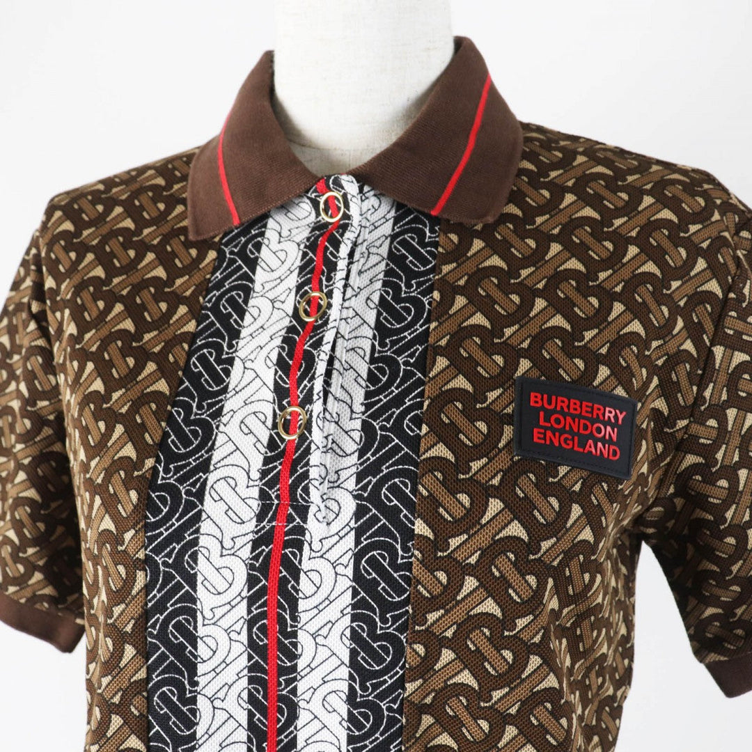 BURBERRY Short sleeve polo shirt 8018544 Main: 100% cotton, Part: 96% cotton, Part: 3% nylon, Part: 1% polyurethane, Part: 100% cotton Brown Women XXS Used Authentic