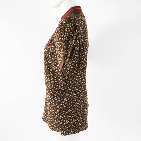 BURBERRY Short sleeve polo shirt 8018544 Main: 100% cotton, Part: 96% cotton, Part: 3% nylon, Part: 1% polyurethane, Part: 100% cotton Brown Women XXS Used Authentic