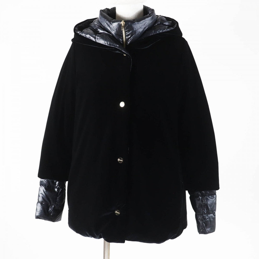 Herno Down jacket PI0969D Outer: 90% polyester, Outer: 10% polyurethane, Outer: 100% nylon, Filling: 90% down, Filling: 10% feather black Women 40 Used Authentic
