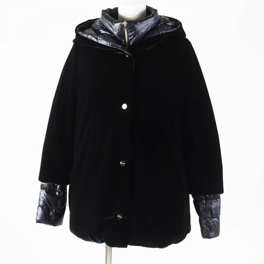 Herno Down jacket PI0969D Outer: 90% polyester, Outer: 10% polyurethane, Outer: 100% nylon, Filling: 90% down, Filling: 10% feather black Women 40 Used Authentic