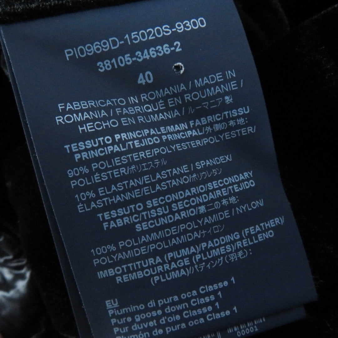 Herno Down jacket PI0969D Outer: 90% polyester, Outer: 10% polyurethane, Outer: 100% nylon, Filling: 90% down, Filling: 10% feather black Women 40 Used Authentic