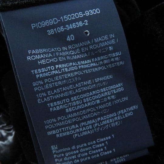 Herno Down jacket PI0969D Outer: 90% polyester, Outer: 10% polyurethane, Outer: 100% nylon, Filling: 90% down, Filling: 10% feather black Women 40 Used Authentic