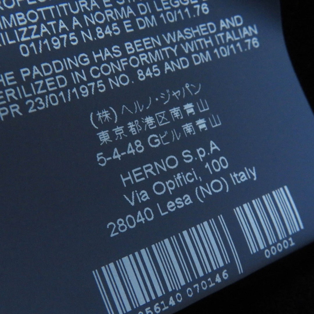 Herno Down jacket PI0969D Outer: 90% polyester, Outer: 10% polyurethane, Outer: 100% nylon, Filling: 90% down, Filling: 10% feather black Women 40 Used Authentic