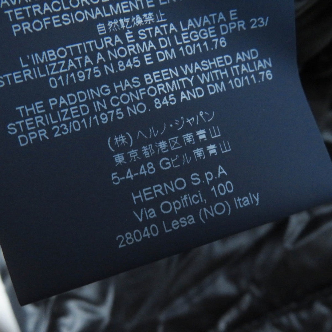 Herno Down jacket PI0969D Outer: 90% polyester, Outer: 10% polyurethane, Outer: 100% nylon, Filling: 90% down, Filling: 10% feather black Women 40 Used Authentic