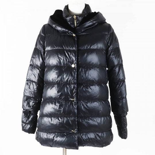 Herno Down jacket PI0969D Outer: 90% polyester, Outer: 10% polyurethane, Outer: 100% nylon, Filling: 90% down, Filling: 10% feather black Women 40 Used Authentic