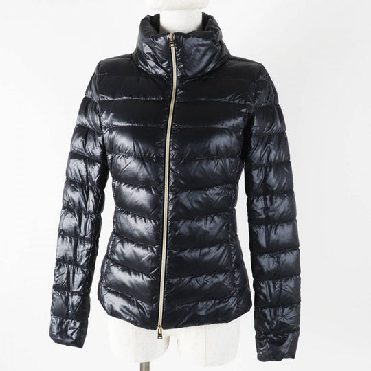 Herno Down jacket PI0969D Outer: 90% polyester, Outer: 10% polyurethane, Outer: 100% nylon, Filling: 90% down, Filling: 10% feather black Women 40 Used Authentic