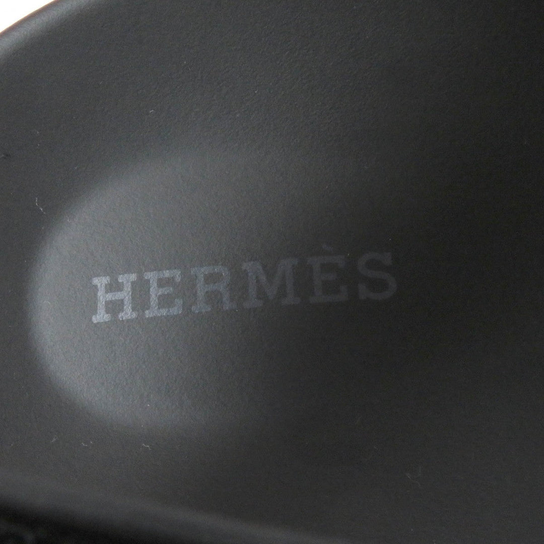 HERMES Sandals Main: Leather black Electric mens 44 Used Authentic