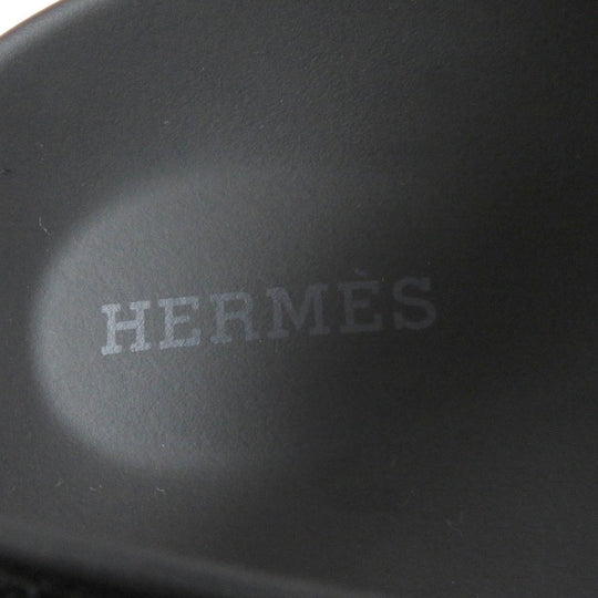 HERMES Sandals Main: Leather black Electric mens 44 Used Authentic