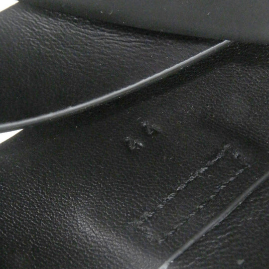 HERMES Sandals Main: Leather black Electric mens 44 Used Authentic