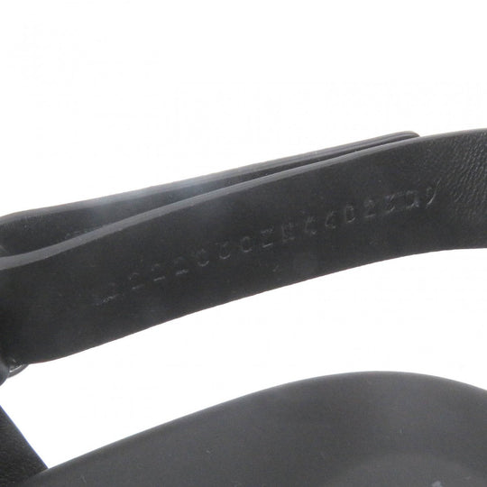 HERMES Sandals Main: Leather black Electric mens 44 Used Authentic