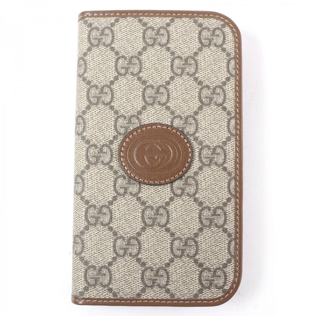 GUCCI iPhone case 760184 GG Supreme Brown mens Used Authentic