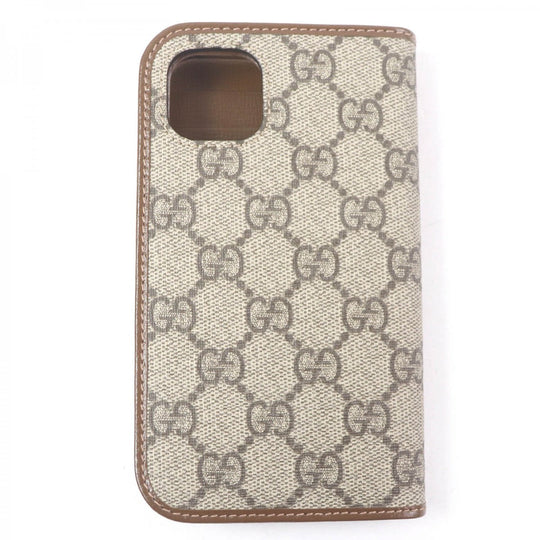 GUCCI iPhone case 760184 GG Supreme Brown mens Used Authentic
