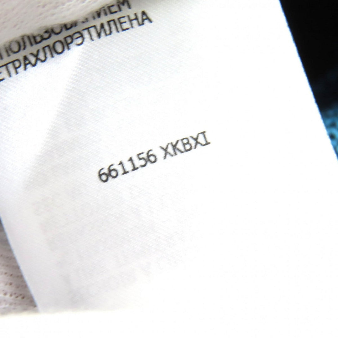 GUCCI cardigan 661156 Main: 54% wool, Main: 46% cotton, Part: 54% wool, Part: 43% cotton, Part: 2% polyurethane blue-black mens L Used Authentic