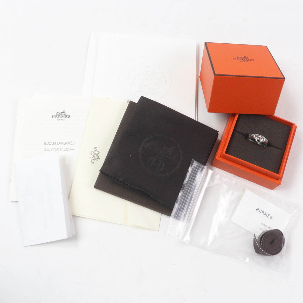 HERMES Ring Main�FAG925 Silver Corey de Cyan Women Used Authentic