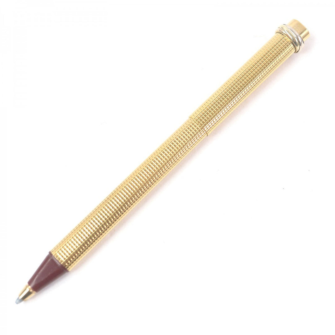 CARTIER Ballpoint pen Plated Gold gold Trinity stripe pattern logo mens(Unisex) Used Authentic