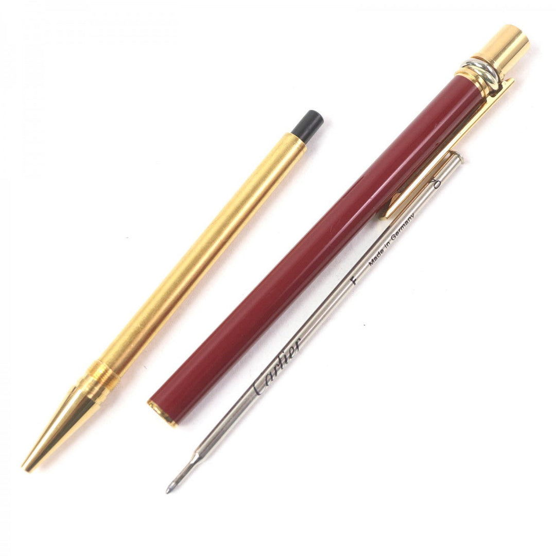 CARTIER Ballpoint pen ST150190 metal Bordeaux Trinity logo writing instruments, stationery Must de Cartier Ballpoint Pen Women(Unisex) Used Authentic