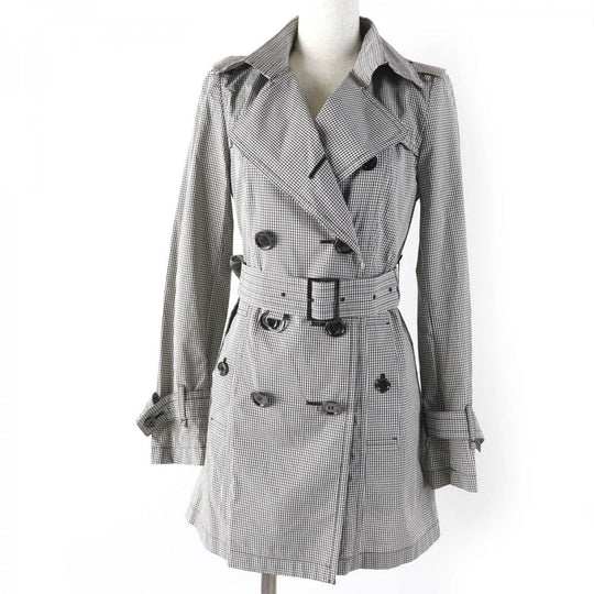 BURBERRY BLACK LABEL trench coat cotton Black Women 38 Used Authentic