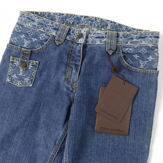 LOUIS VUITTON Denim pants Main: 100% cotton Indigo Women 38 Used Authentic
