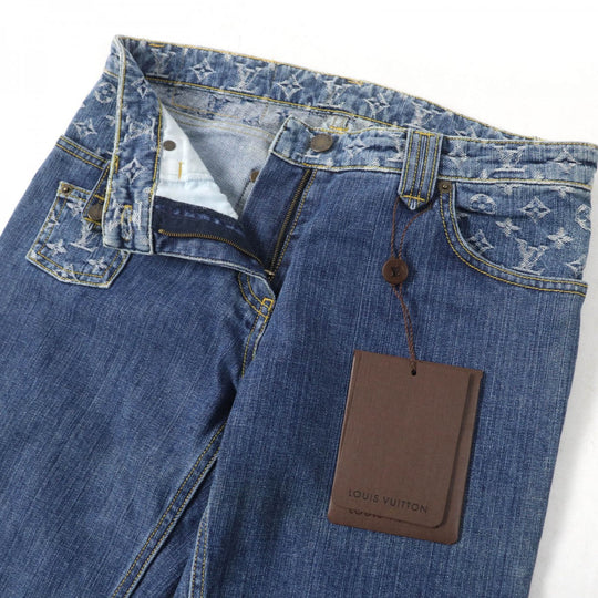 LOUIS VUITTON Denim pants Main: 100% cotton Indigo Women 38 Used Authentic