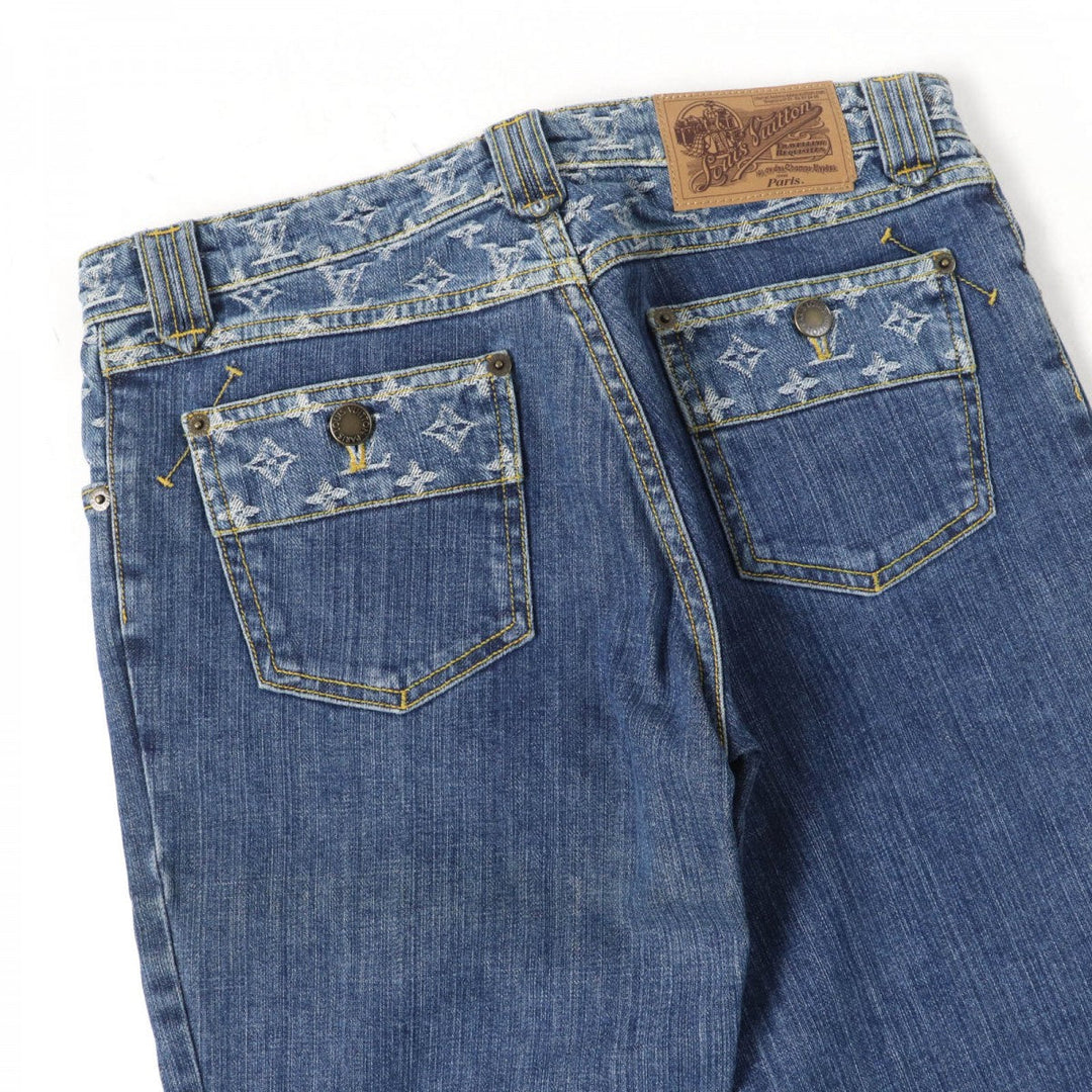LOUIS VUITTON Denim pants Main: 100% cotton Indigo Women 38 Used Authentic