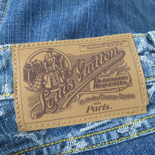 LOUIS VUITTON Denim pants Main: 100% cotton Indigo Women 38 Used Authentic