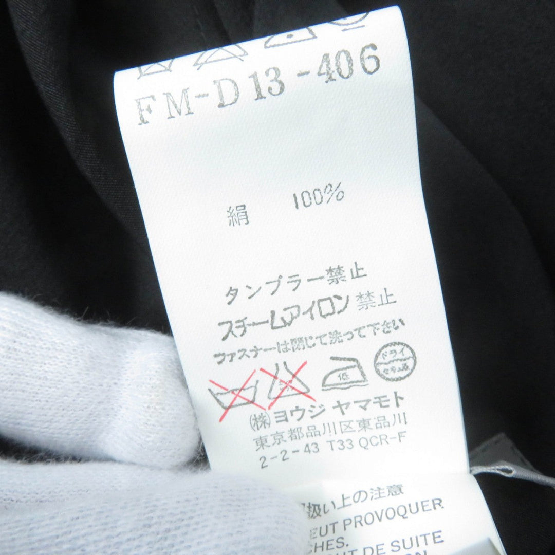 Yohji Yamamoto one piece FM-D13-406 Main: 100% silk, Filling: 100% polyester, Lining: 100% silk, Part: 100% silk black Women 2 Used Authentic
